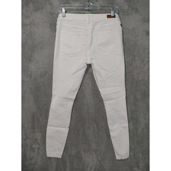 Abercrombie Fitch Jeans Women 4 White Harper Low Rise Super Skinny Distressed - Picture 2 of 9